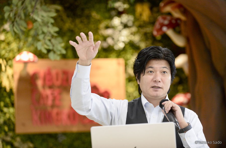 西條剛央 基調講演「AIを使い切ることと、使わないこと」（撮影 Tamako Sado）